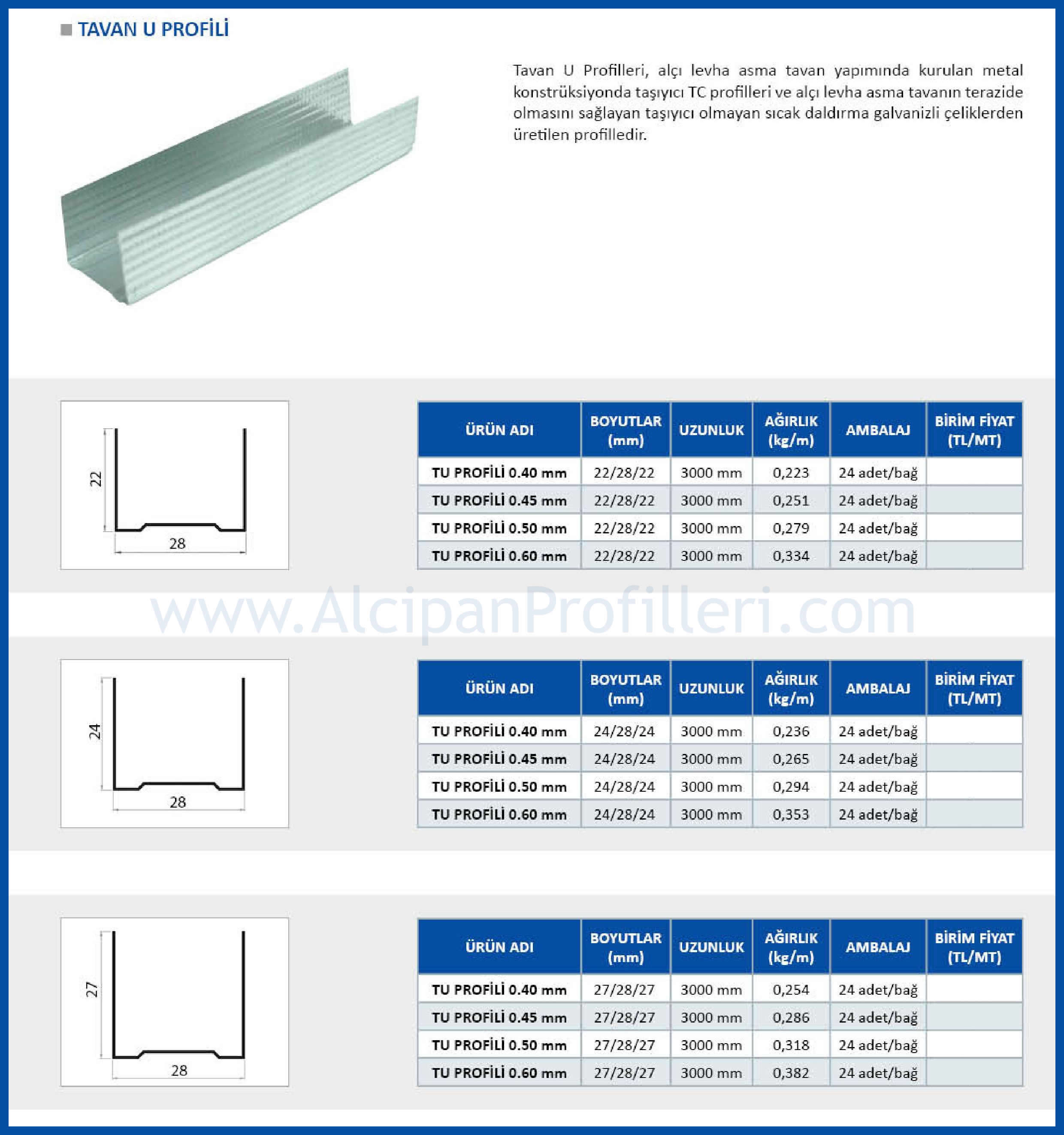 Metal Alüminyum Clip-in Lay-on Lay-in T24 Alçıpan Asma Tavan Profilleri Fiyatları