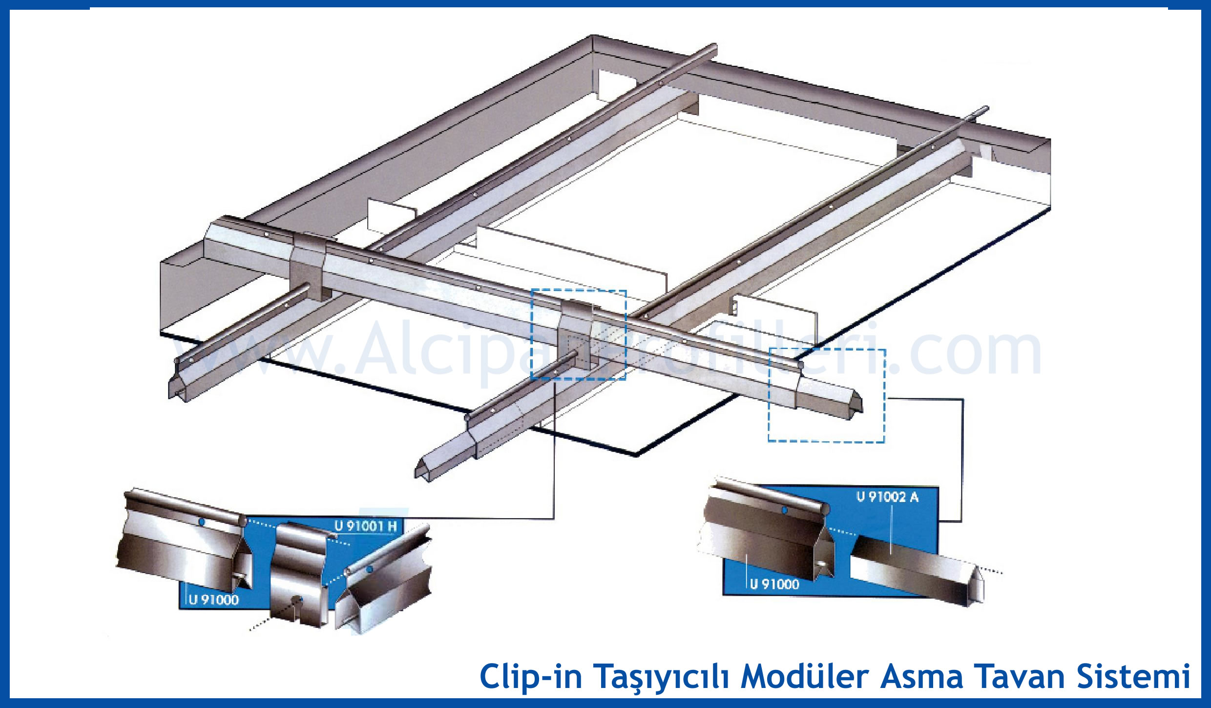 Alüminyum Asma Tavan ve Profil Fiyatları 30x30cm